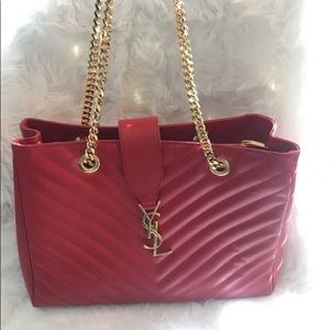 Yves Saint Laurent YSL Monogram Tote Shoulder Bag